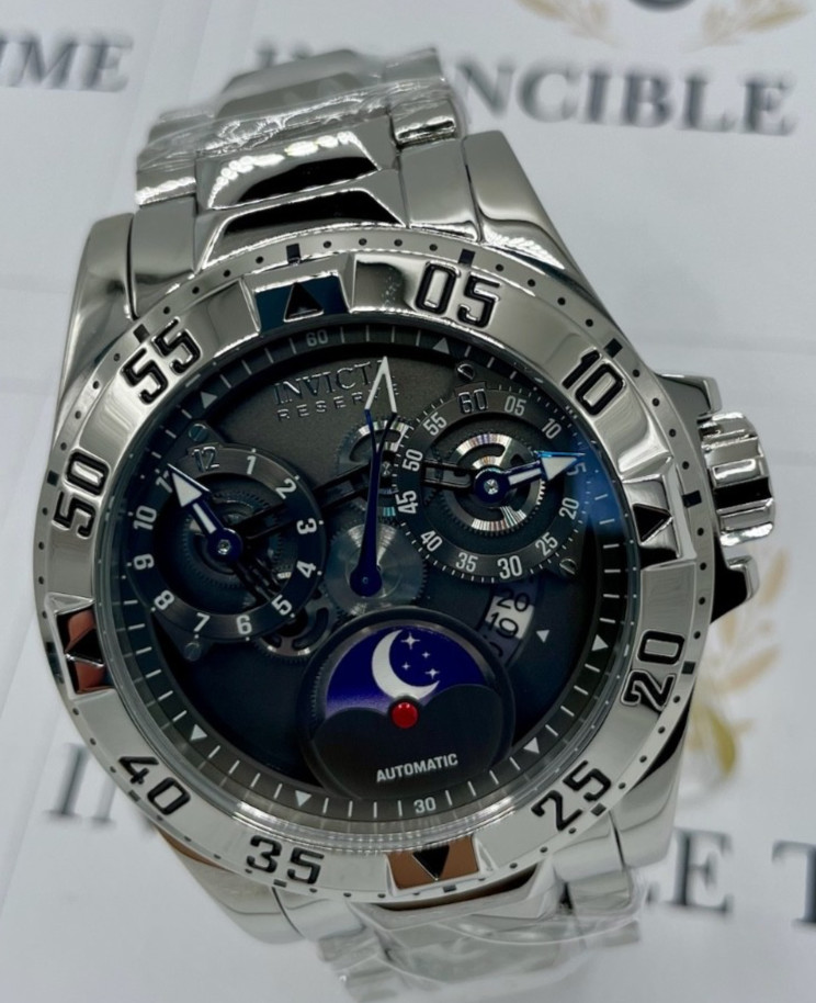 Invicta Reserve Excursion Moon Dial Automatic Men’s Watch – 49.5mm, Steel (47570