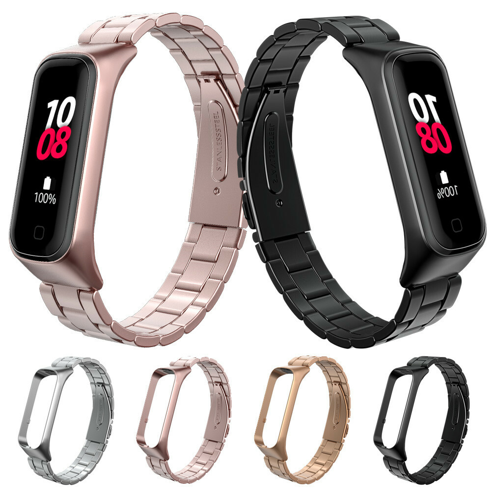 Metal Stainless Steel Band Buckle Wrist Strap for Samsung Galaxy Fit 2 Bracelet