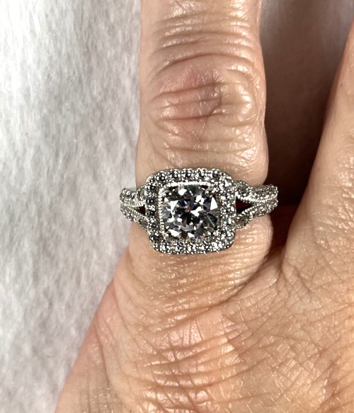 Fuzion Creations Sterling Silver 925 CZ Custer Ring Size 6 Signed FC Vietnam