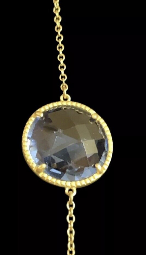 Freida Rothman 925 Imperial Blue 14K Plated 36” Station Necklace $650, $450 NWOT
