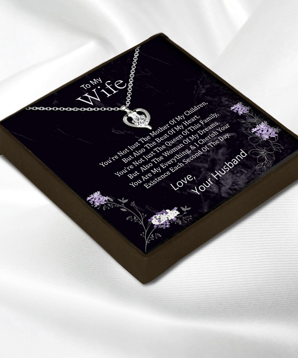 To My Wife Necklace Pendant, Anniversary, Birthday, Valentine, Christmas Gift