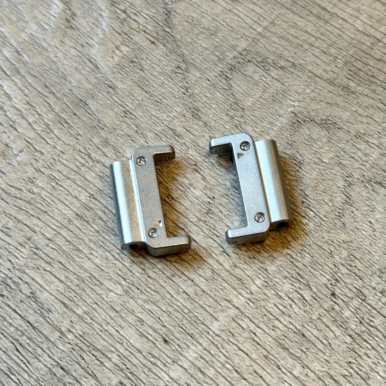 Silver 22mm Quick Fit Connectors for Garmin Watch Adapters Stainless Steel Strap