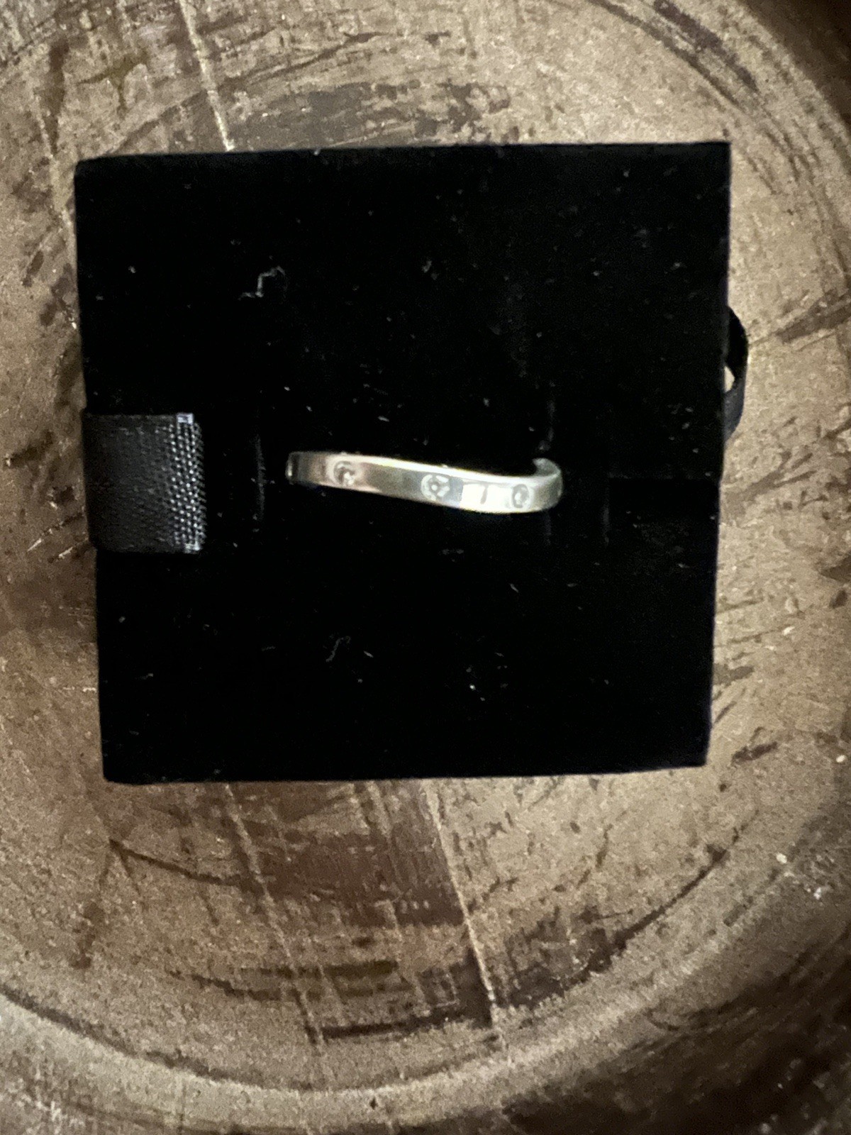 Pandora Ergonomic 925 Sterling Silver CZ Shimmering Ring. Size 48.