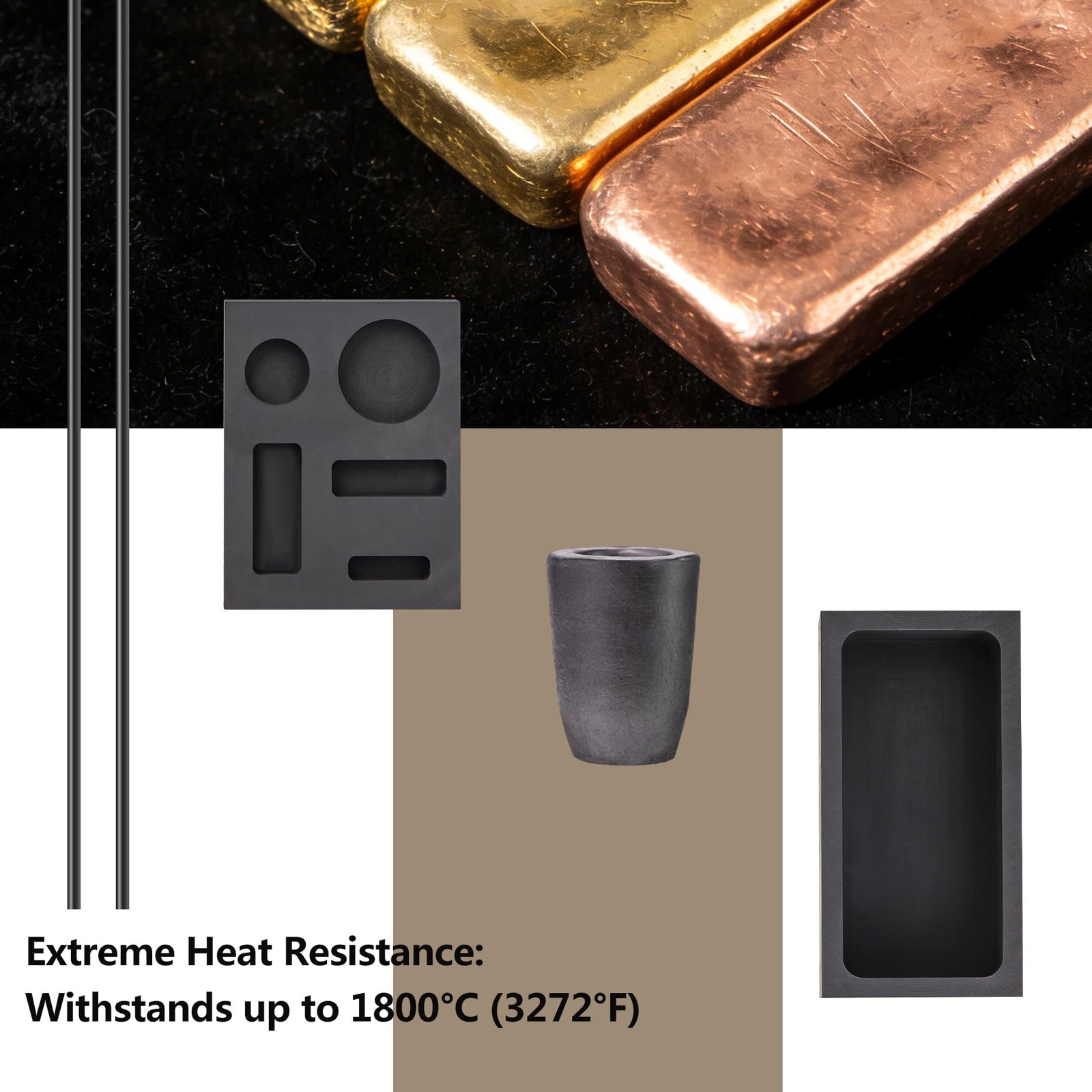 8 In 1 Graphite Torch Melting Casting Kit Crucibles Ingot Mould Metal Smelting