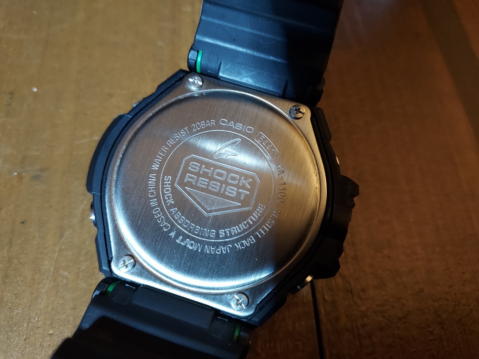 G-Shock GA-1100 Gravitymaster “Master of G” Men’s Watch, Black/Silver/Green- New
