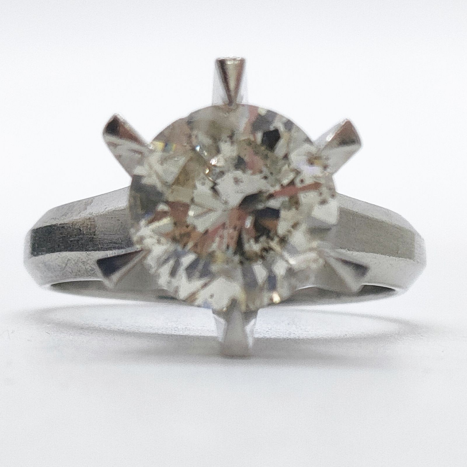 Jewelry Ring Natural Diamond 2.96ct Platinum 2343509