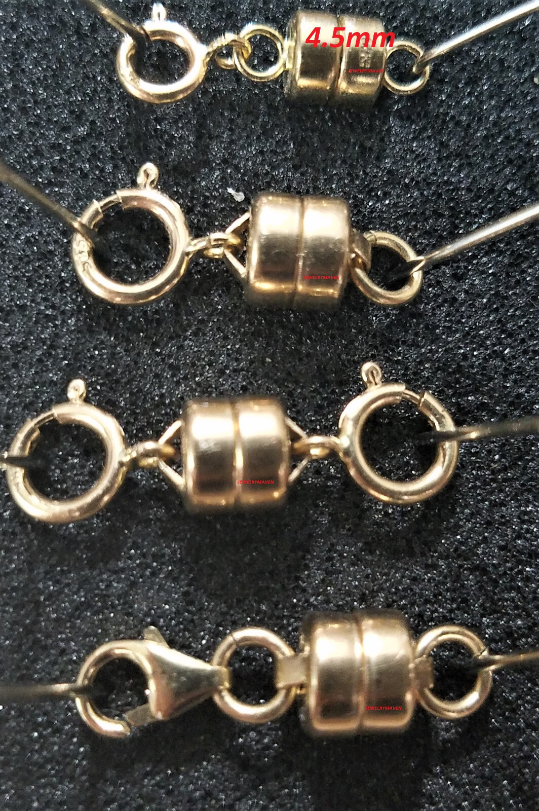 5.5mm Yellow 14k Gold FILLED STRONG MAGNETIC CLASP 3/4″ Extender 8mm Lobster USA