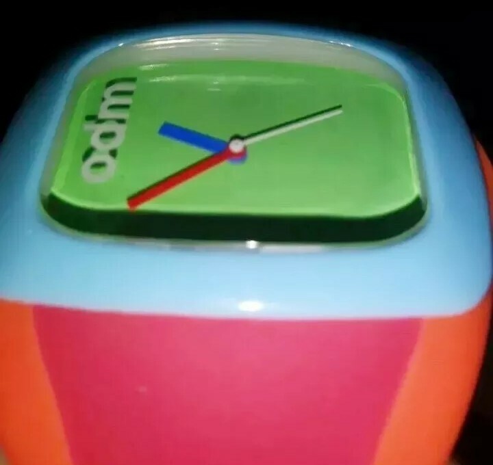 Odm Watch Green Face Orange Red Silicone Wide Band Blue Bezel Men Women New