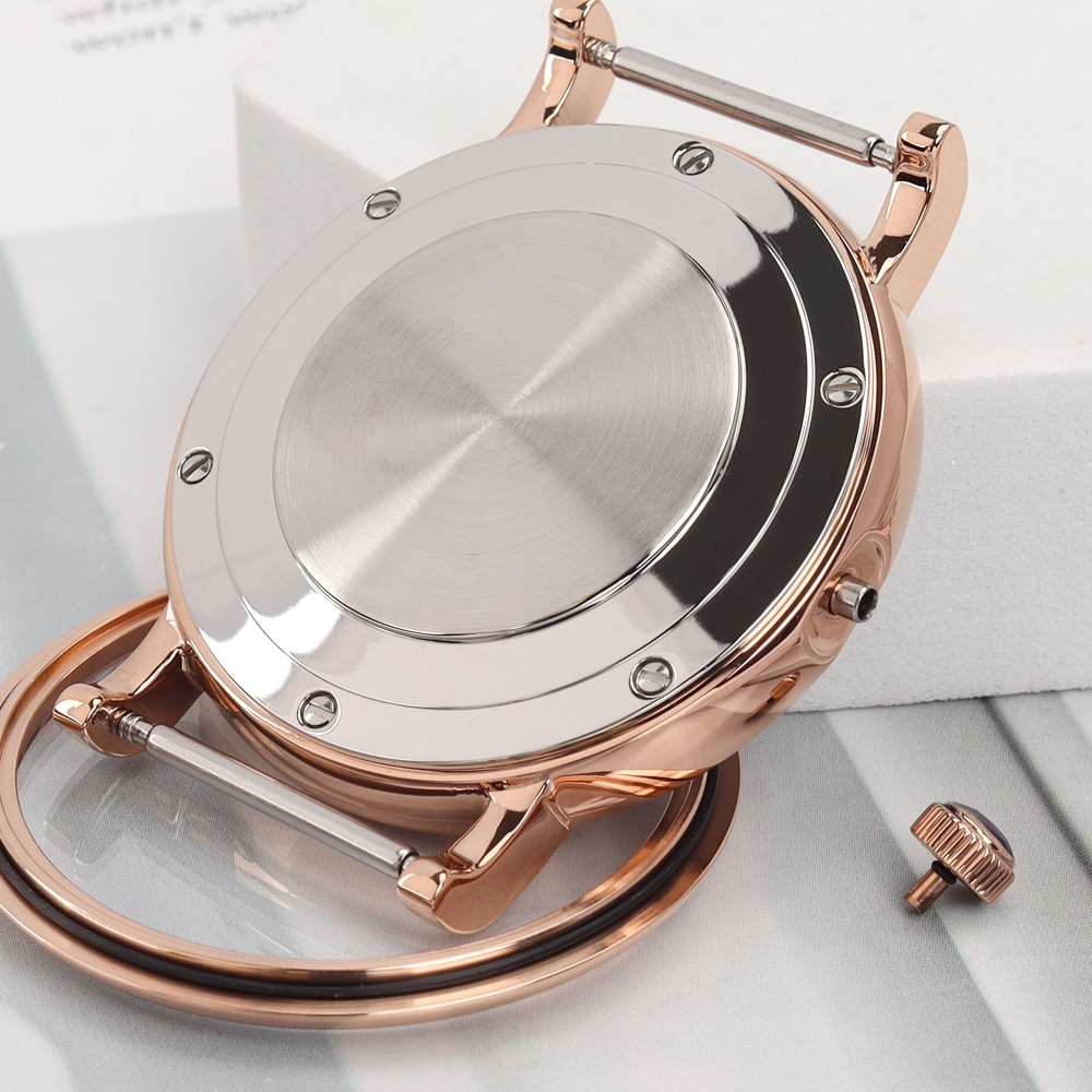 Sapphire 40mm Vintage Watch Case Rose Gold 316 Steel 10ATM For ETA 2824 Movement