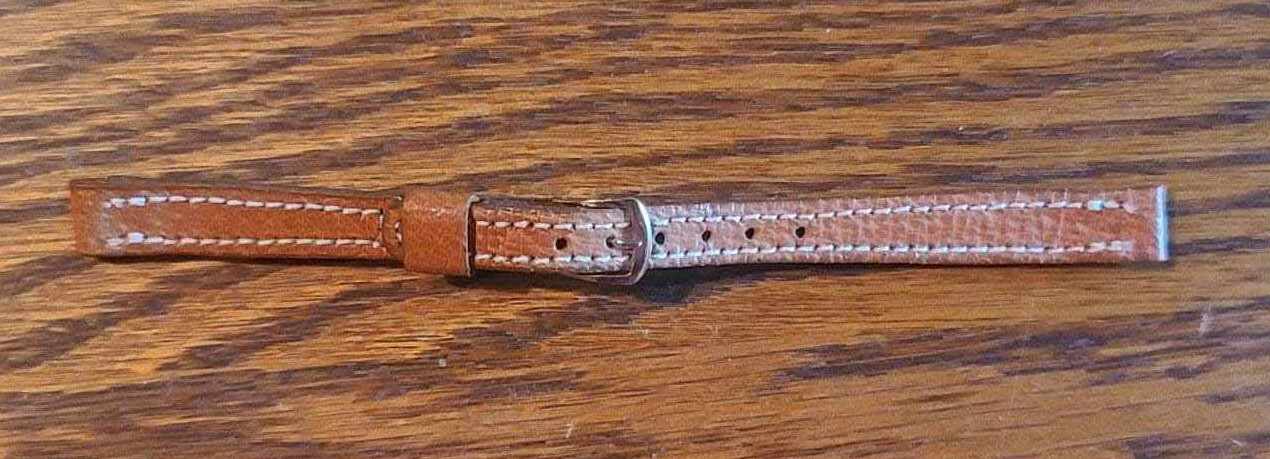 Woman’s Genuine Pigskin Tan Watch Band 9.5mm – 3/8″ NOS