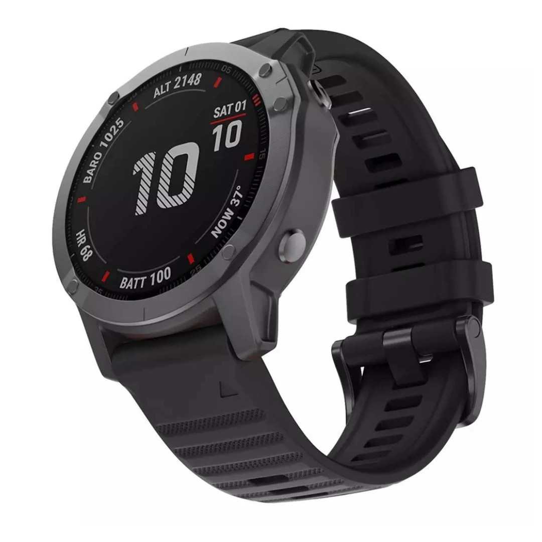 For Garmin Fenix 3 5X 6 Pro 6X 7 7X Sapphire Quickfit Silicone Watch Band Strap