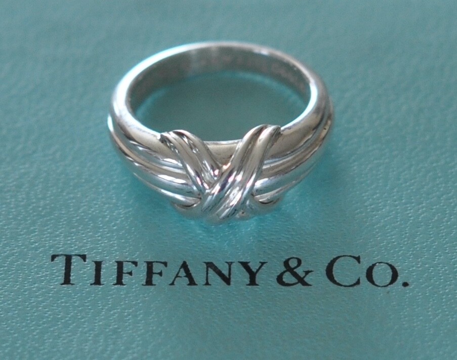 Tiffany & Co Signature X Ring Sterling Silver 925 Size 6 US 1990