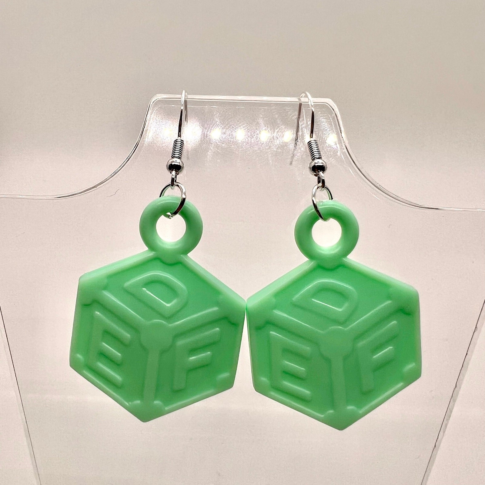 Alphabet Block Earrings – Baby Shower Earrings – Gender Reveal Earrings – DDLG