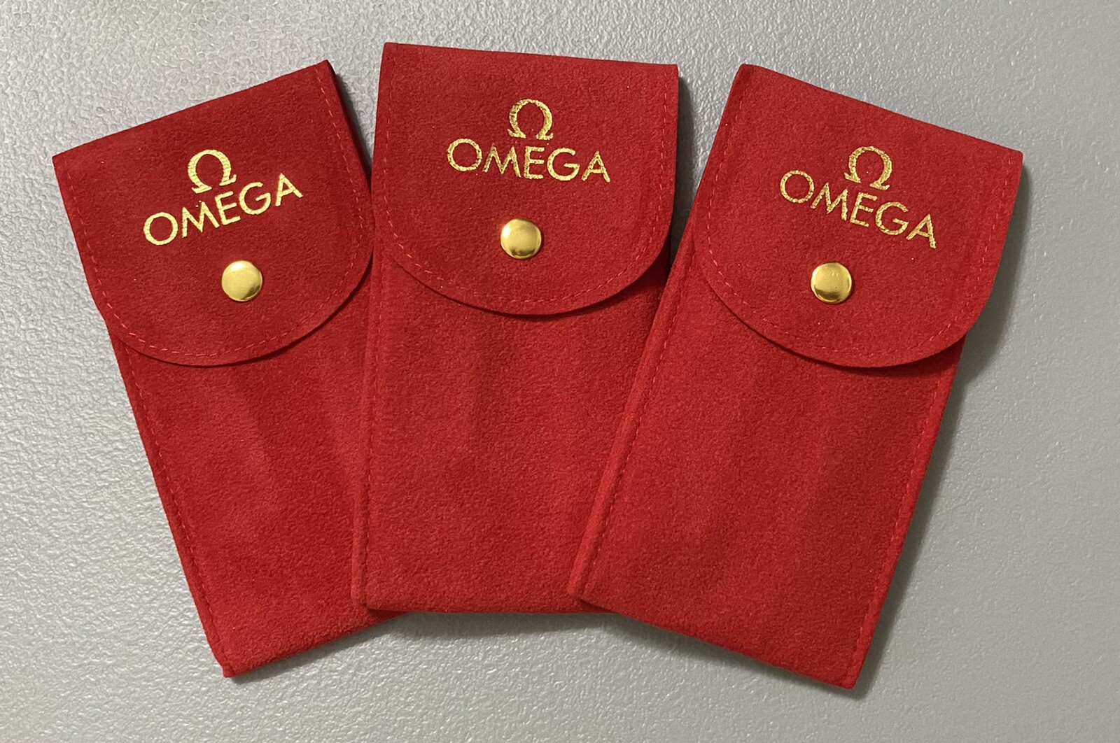 OMEGA RED  POUCH/ TRAVEL POUCH/SERVICE POUCH WITH INSERT FAST SHIPPING USA