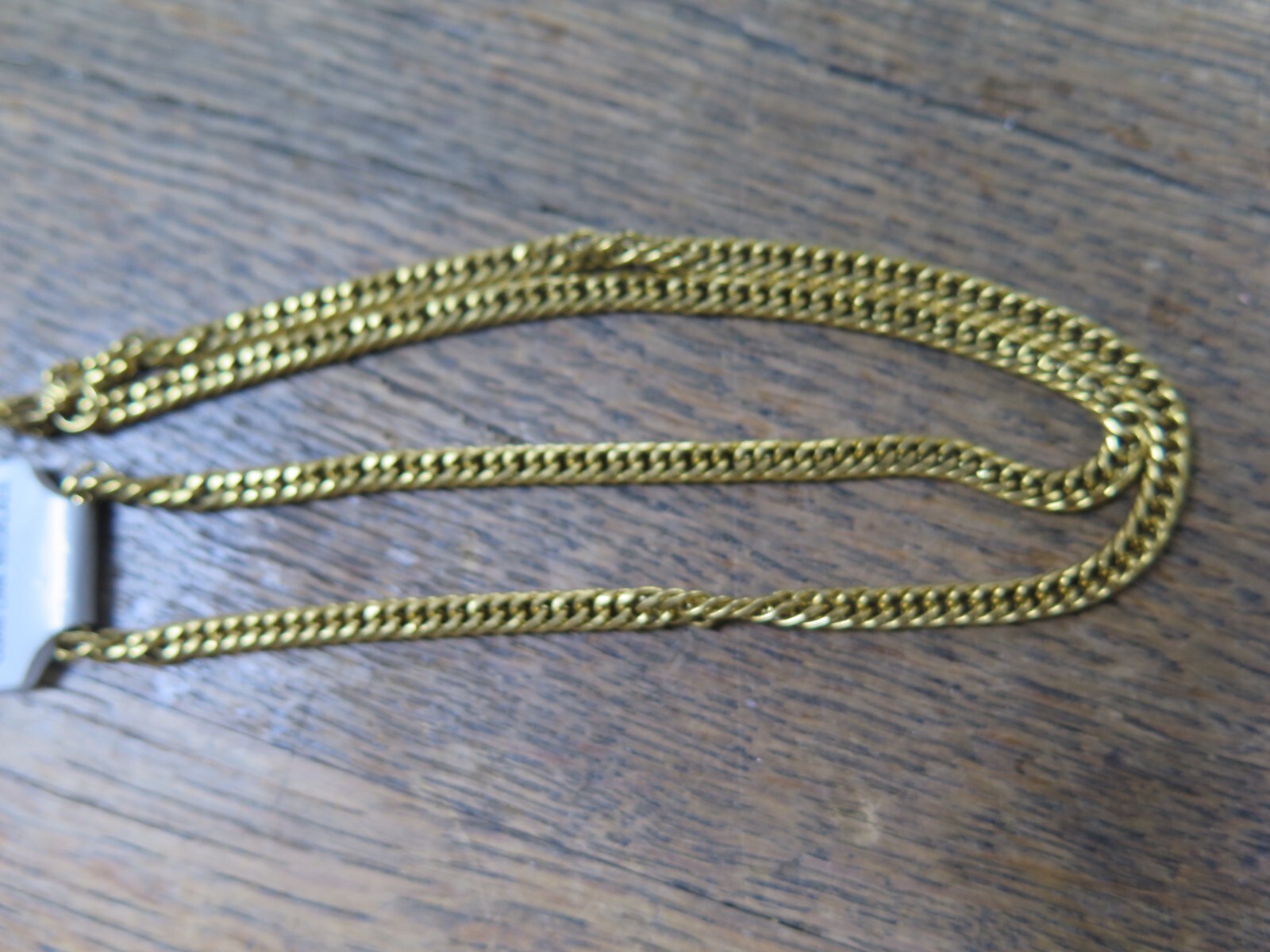 NEW! The Jewelry Shoppe 18K Gold Plated STAINLESS STEEL CURB LINK NECKLACE