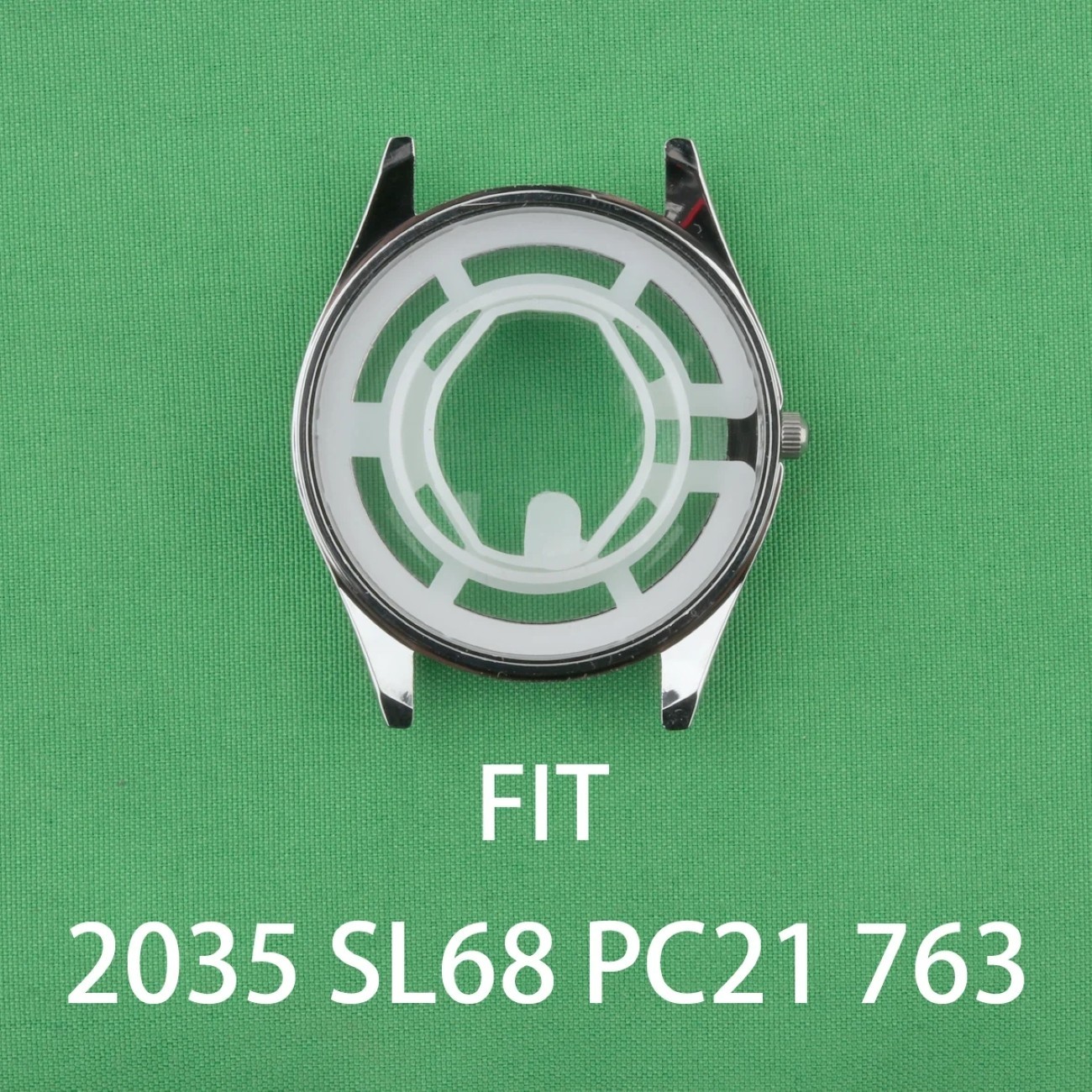 35mm 28mm Metal Watch Case Silver Waterproof for 2035 PC21 SL68 SP68 Movement