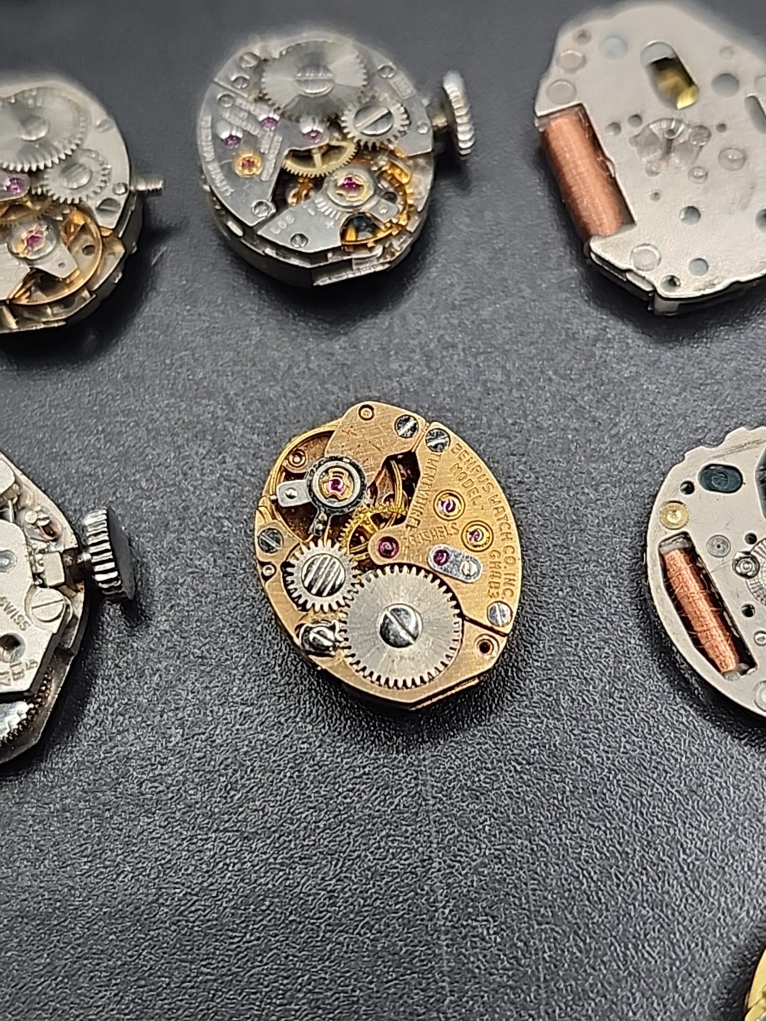 (38) Watch Movement Parts Womens Watches Used Unkown Used Silver Gold Tone