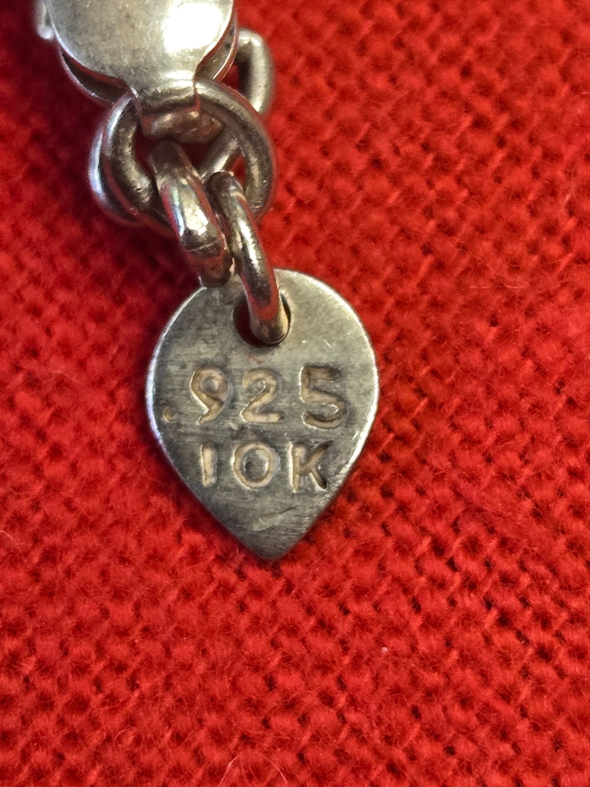Vintage Me & Ro 16″ Necklace w/ 10K Gold Heart and Sterling Silver Chain