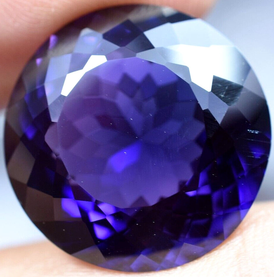 Natural 28.40 Ct Boysenberry Sapphire GGL Certified fabulous Loose Gemstone