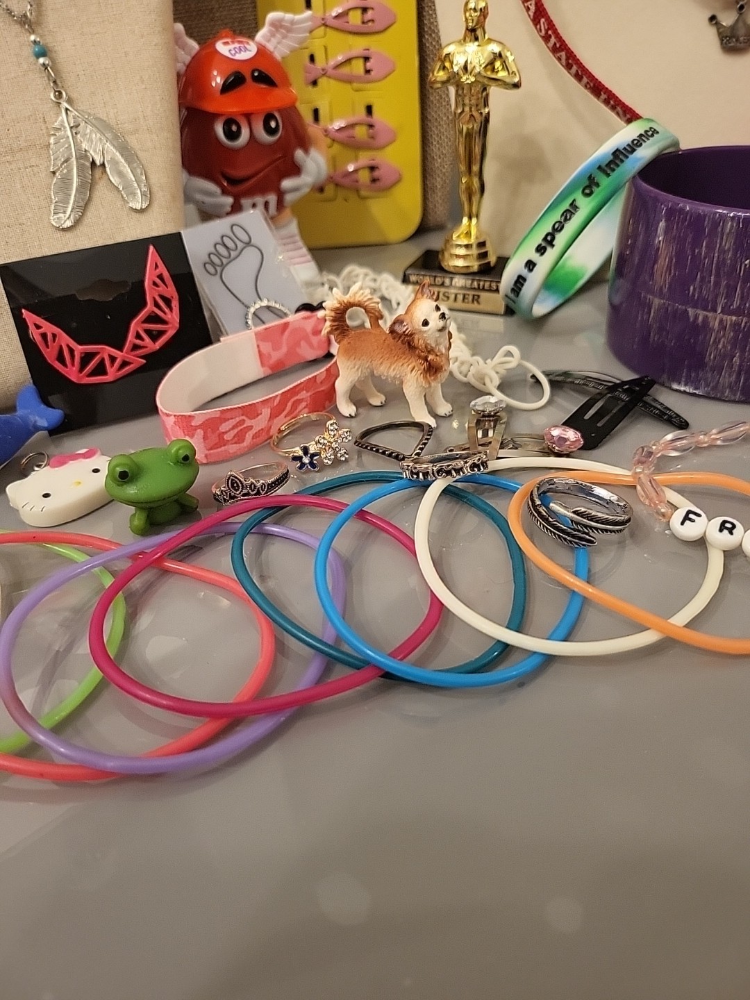 Costume Jewelry Lot 90 Pc + Girls Dress Up Box Collectibles, Hair Pcs And MoreG3