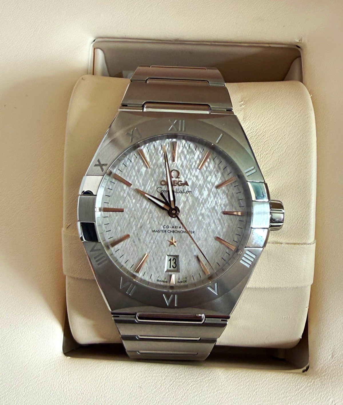 OMEGA Constellation Co-Axial Master Chronometer Silver Dial Date Steel Bracelet