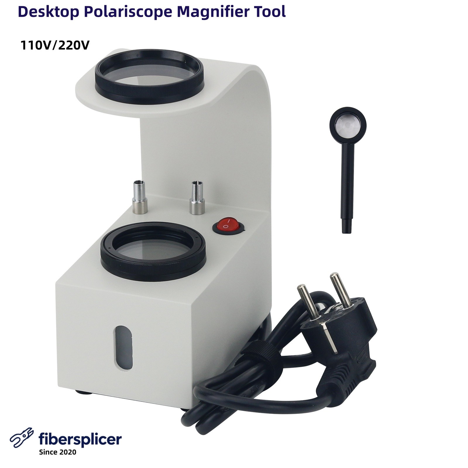 Desktop Polariscope 110V/220V Magnifier Tool w/ Rotatable Objective Table -new