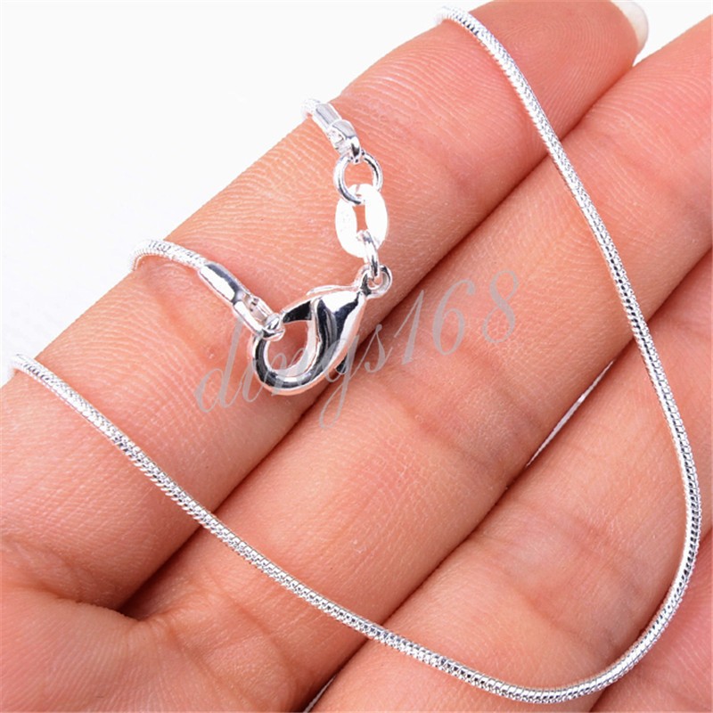 Real 925 Sterling Silver Tarnish-Resist 38 inch 1.2mm Round Snake Chain Necklace