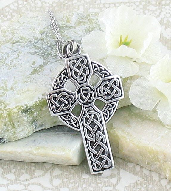 Celtic Cross Pendant ONLY – Knot Knotwork Sterling Silver wh189