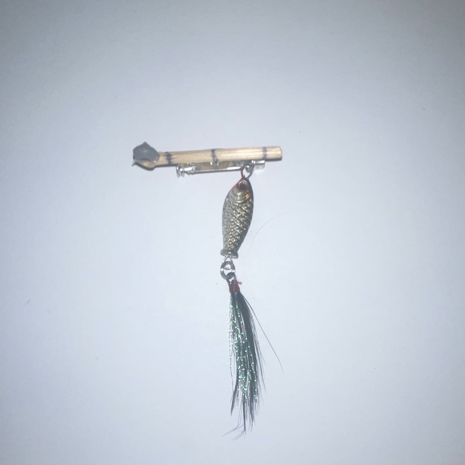 Fishing Lure Brooch Handmade Unisex Pin Brooch