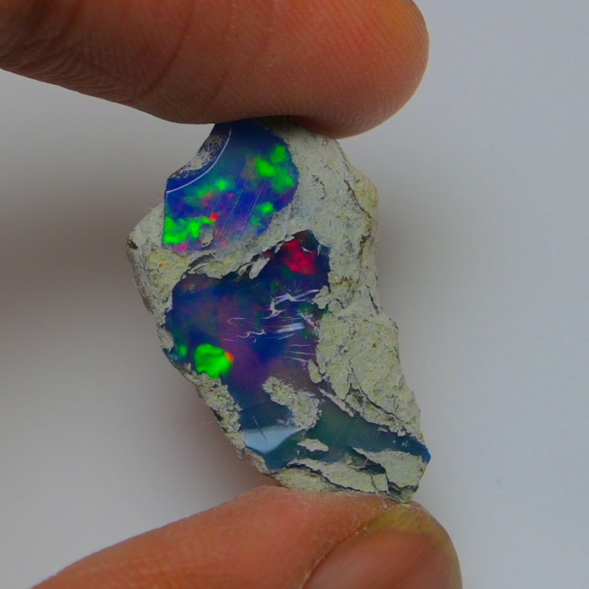 Polished Blue Opal Rough 6.80 Carats, Smoked Ethiopian Welo Opal Rough,