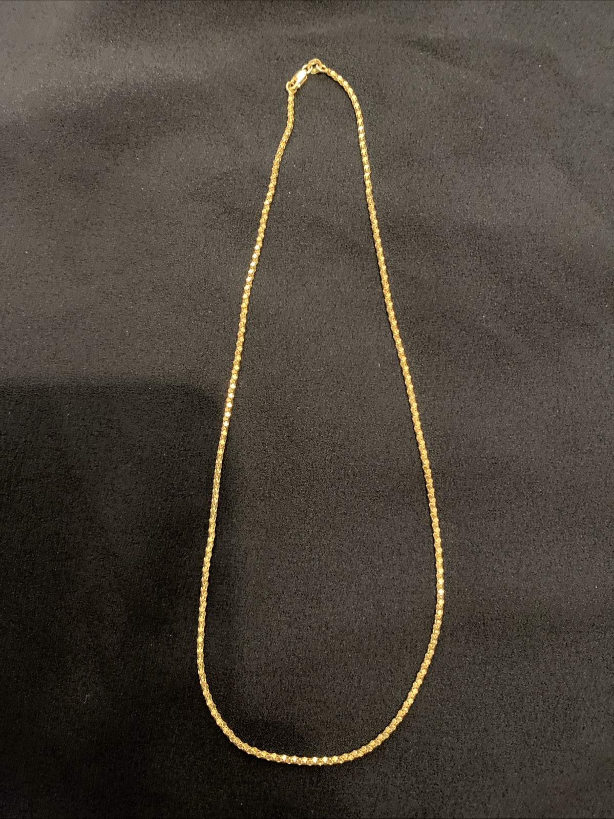 10k Yellow Gold Fancy Chain Necklace 18” 3.8g