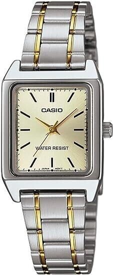Casio LTP-V007SG-9E Women’s Rectangular Two Tone Index Gold Dial Dress Watch