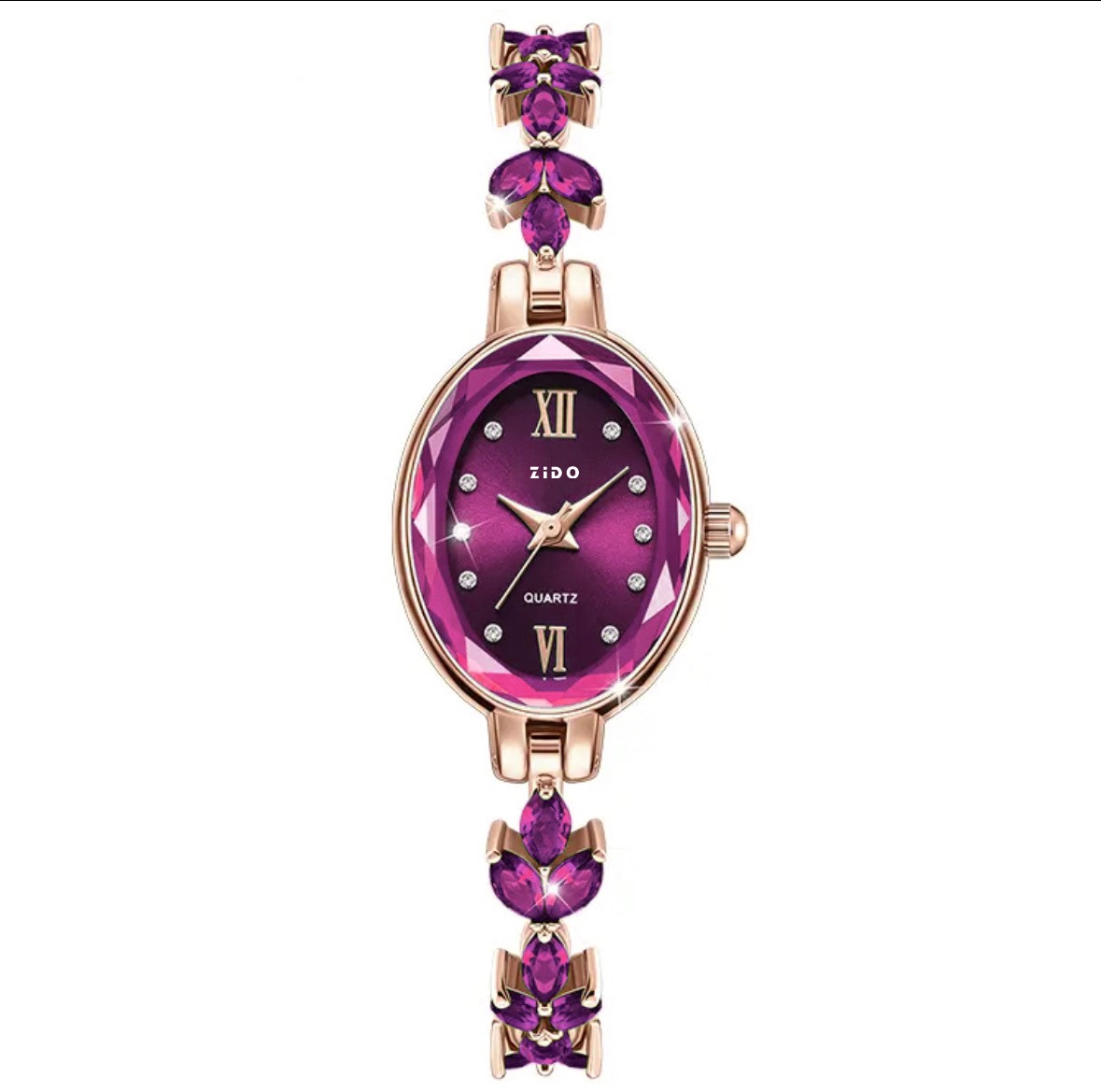 Women’s Watches Light Luxury Diamond Inlaid Female Watch Waterproof Oval Ladies