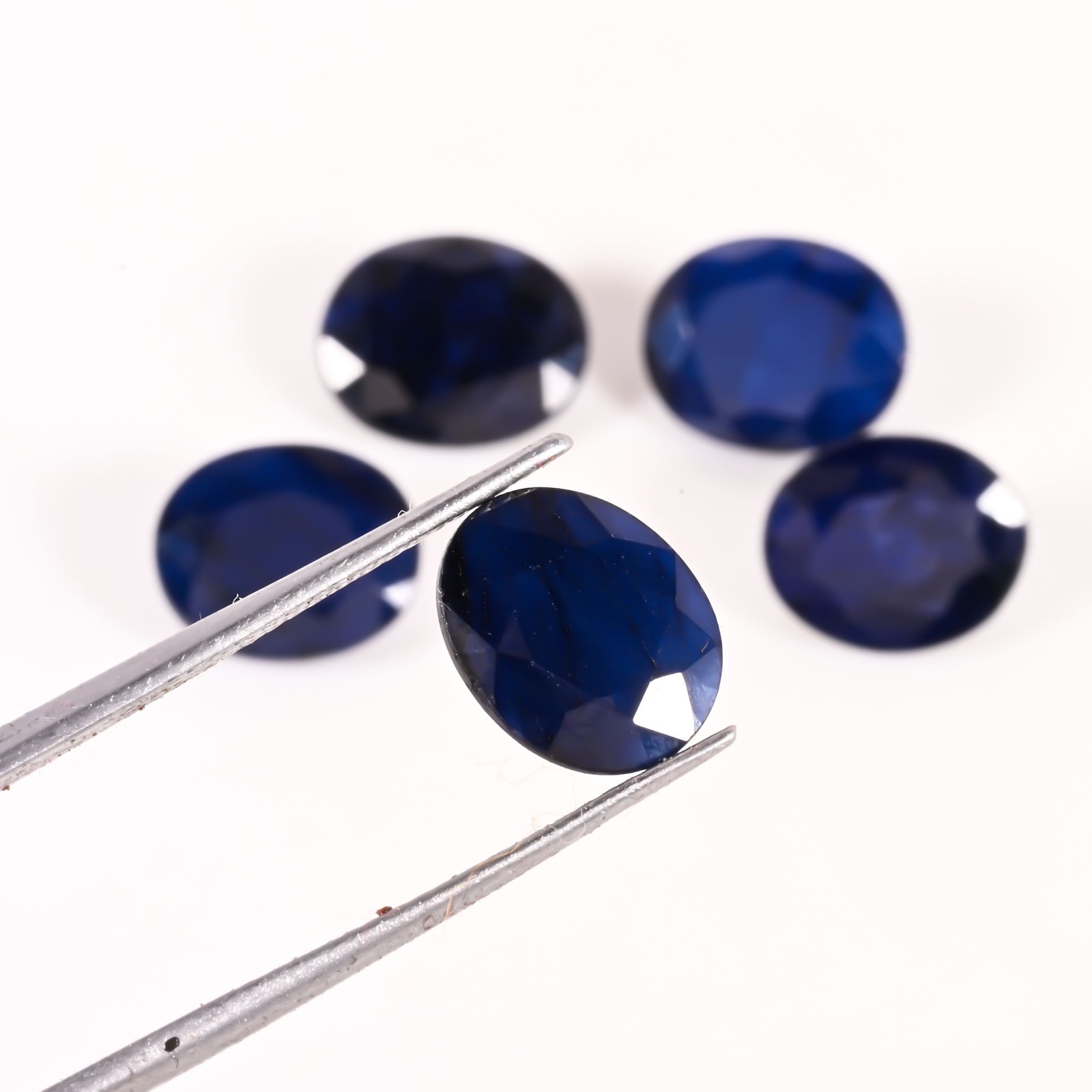 20.95Ct Natural Diffused Blue Sapphire Oval Cut Gemstone Lot 11×9.5MM Loose Ston