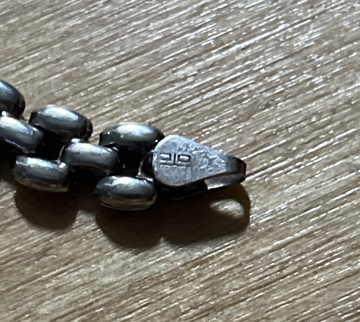Vintage Italian 925 Sterling Silver Flat Panther Link Bracelet-7” OTC