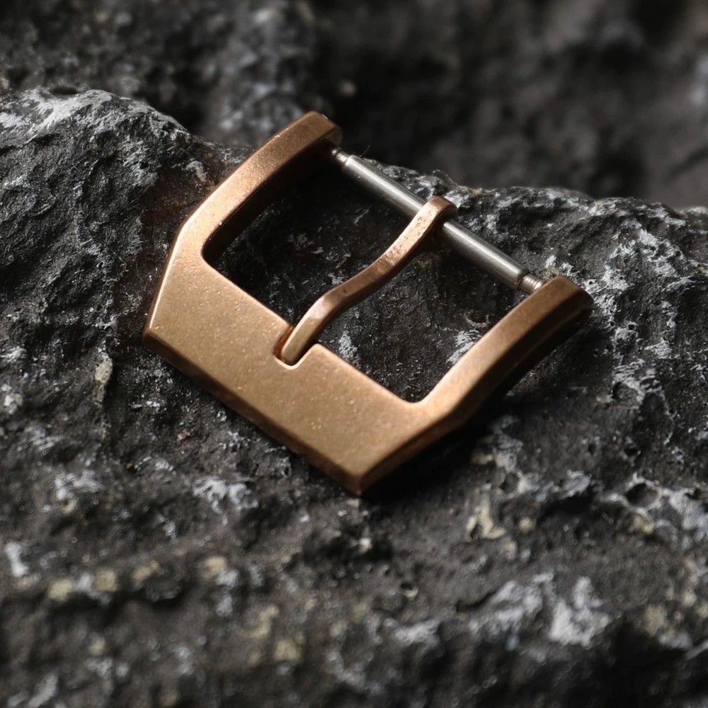 Metal Watch Band Buckle Bronze Durable Fitting Leather Rubber Strap Clasp 18mm