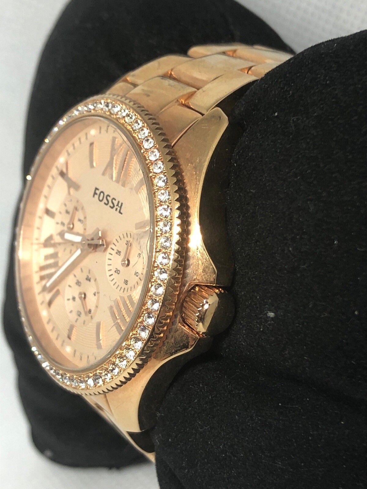 Fossil AM4483 Women’s Stainless Steel Analog Rose Gold Dial Genuine Watch HG49