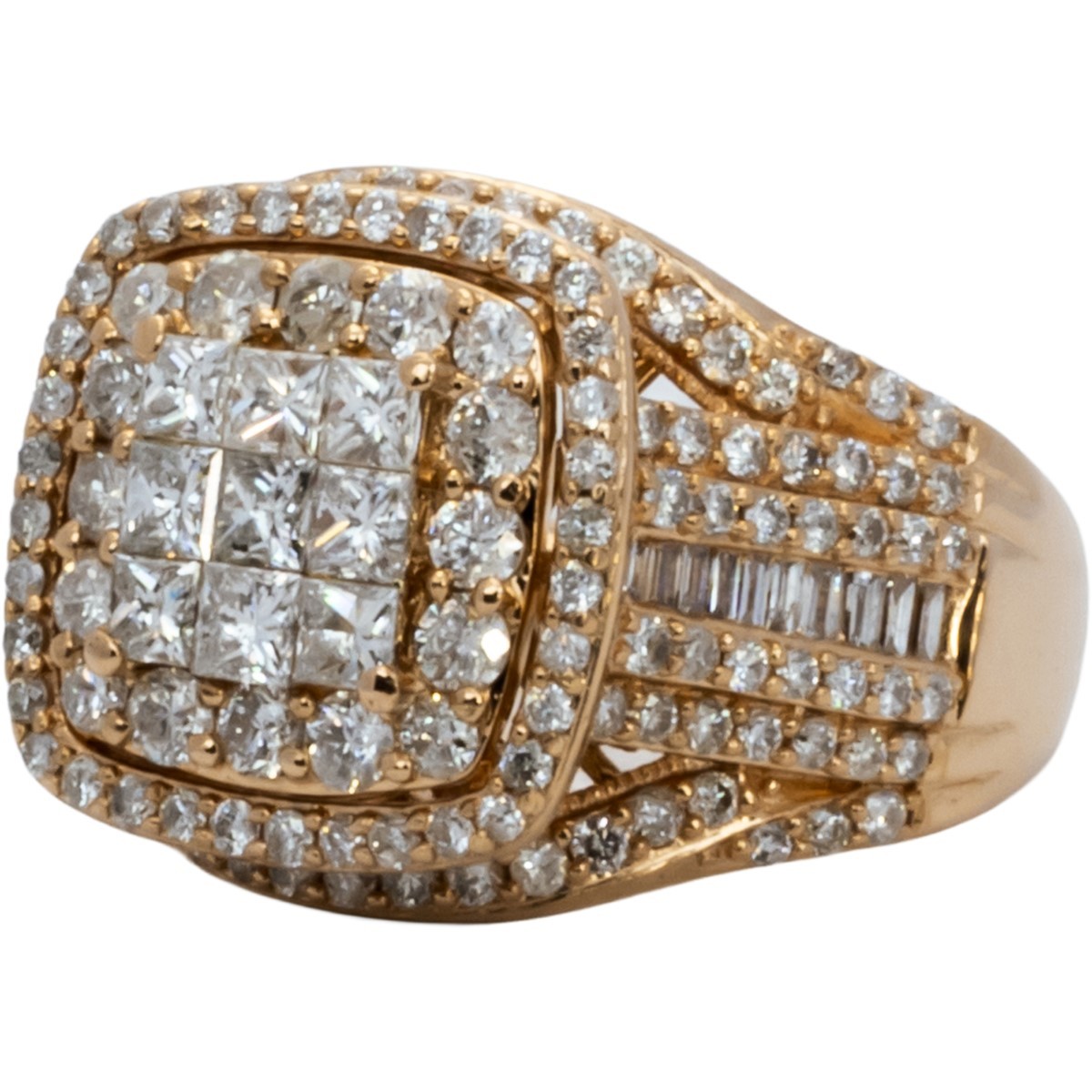 Lady’s Diamond Fashion Ring 177 Diamonds 2.61 Carat T.W. 10K Rose Go (B01130180)