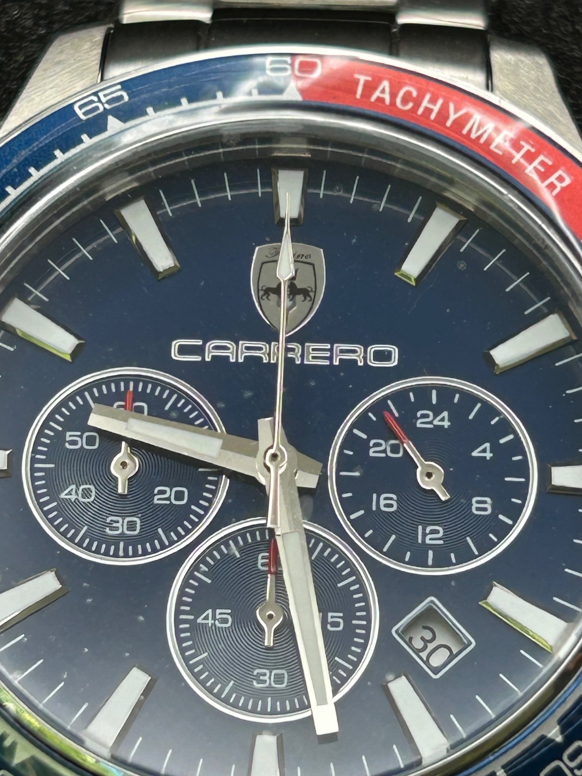 Brand New Beautiful Torino Carrero Men’s Avatar Watch 44mm Red/Blue Chronograph