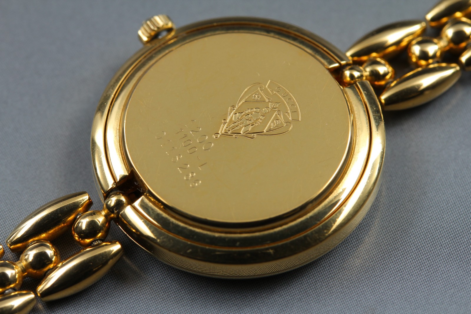 GUCCI Change Bezel 1100L 6 Colors 26mm Gold Quartz Women’s Watch w/Box Paper