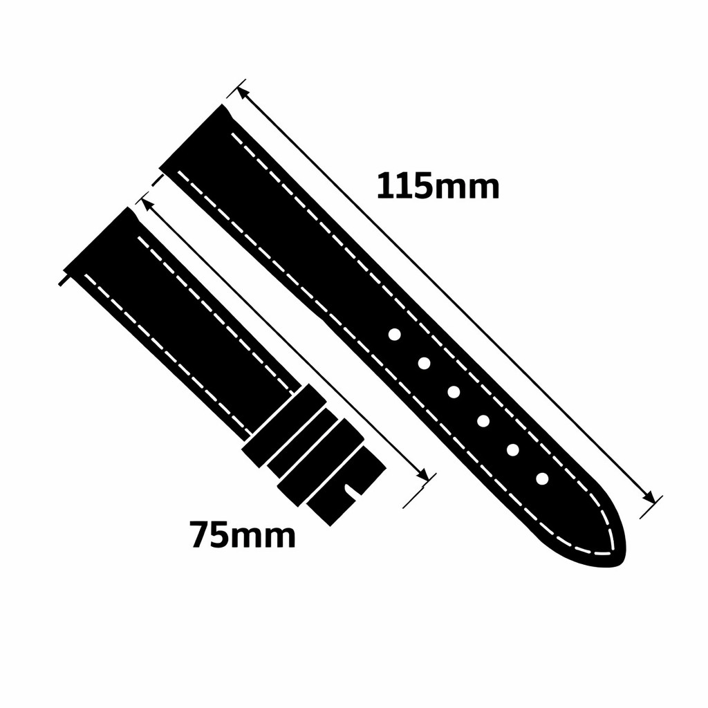 Genuine Patek Philippe dark Blue Leather Watch Band – 20mm x 16mm