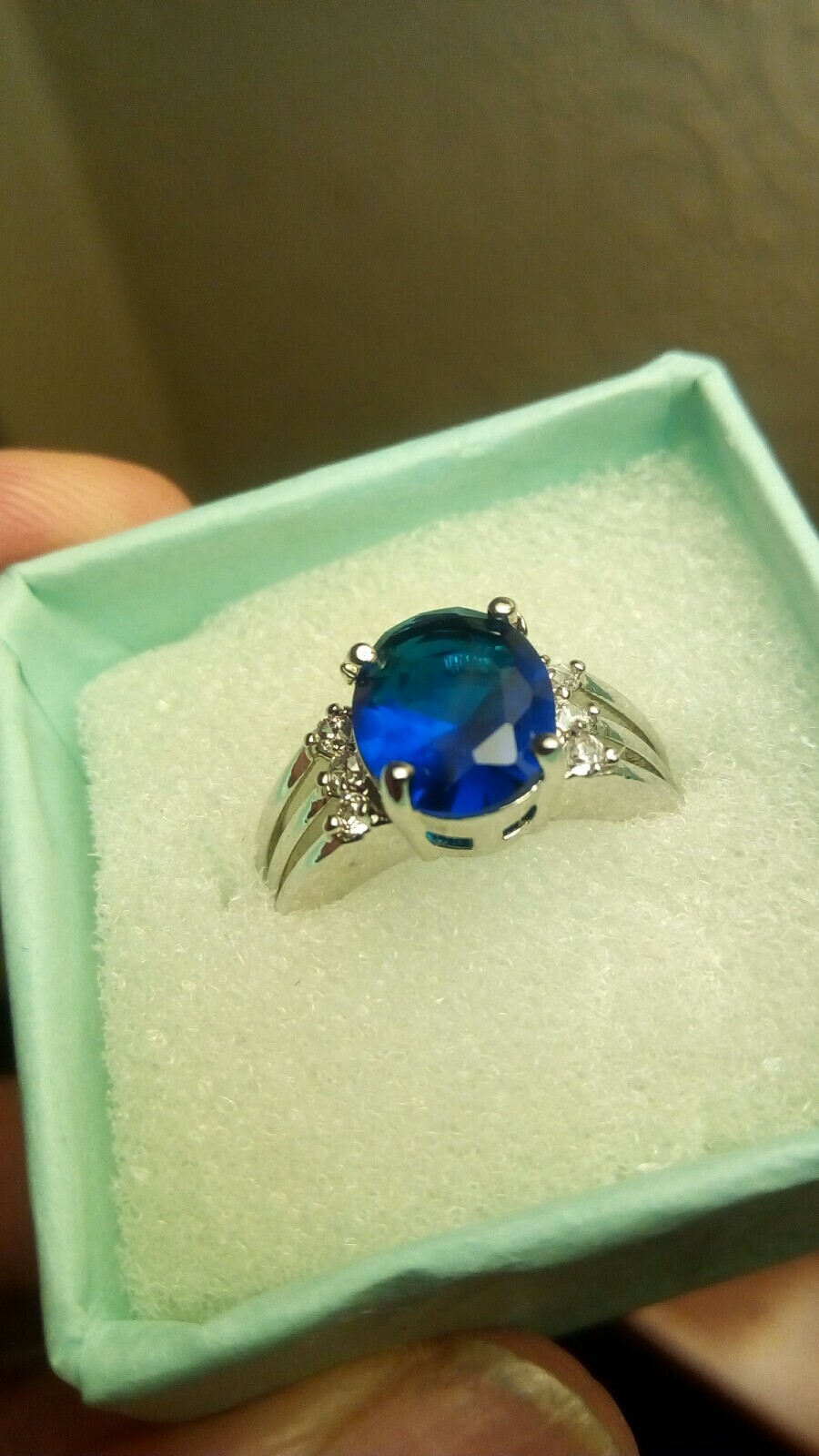 Ladies Silver Jewel Ring