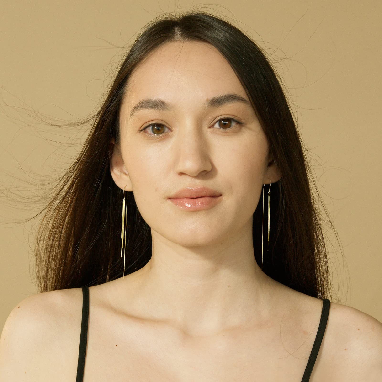 Threader Dangle Earrings Long Tassel Earrings Gold Earrings for Women