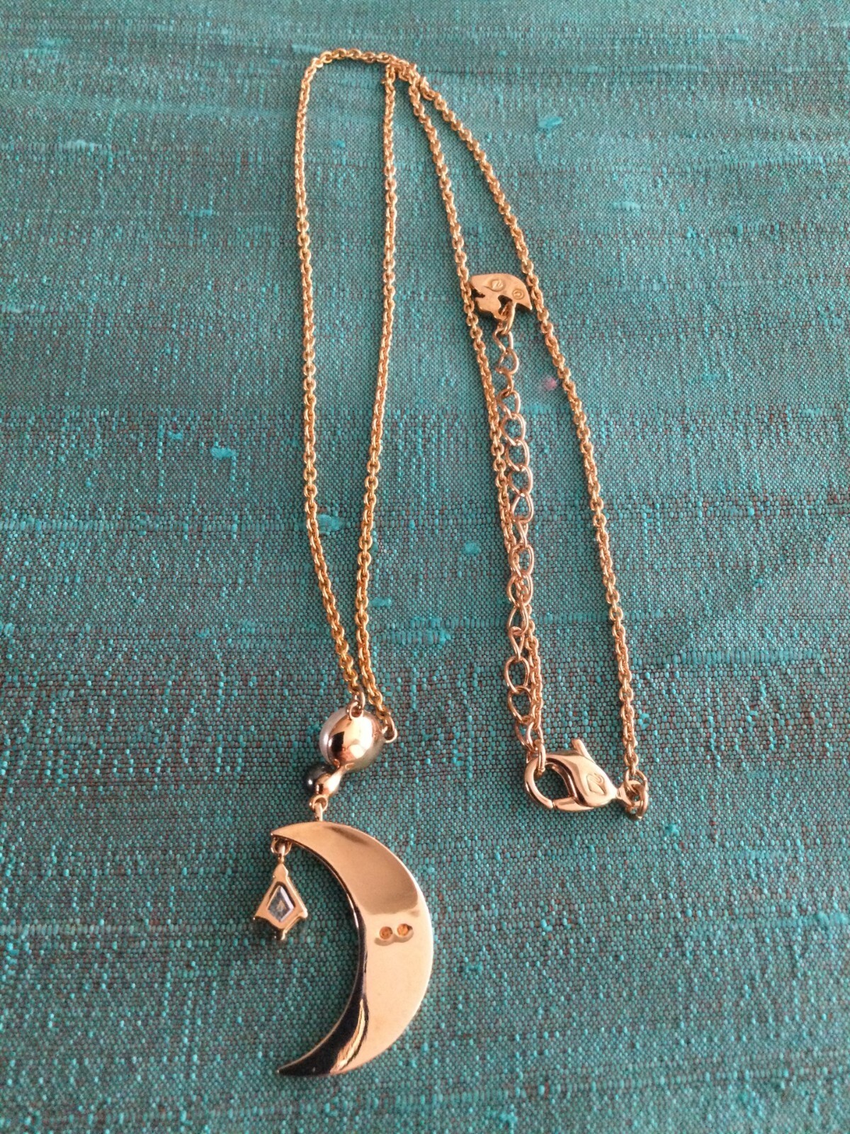 Genuine Signed Swarovski SUBLIMA Moon Pendant, Boxed with Tag