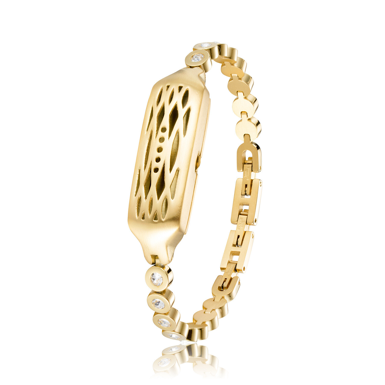 Stainless Steel Metal Rhinestone Watch Band Bracelet for Fitbit Flex 2 Holder