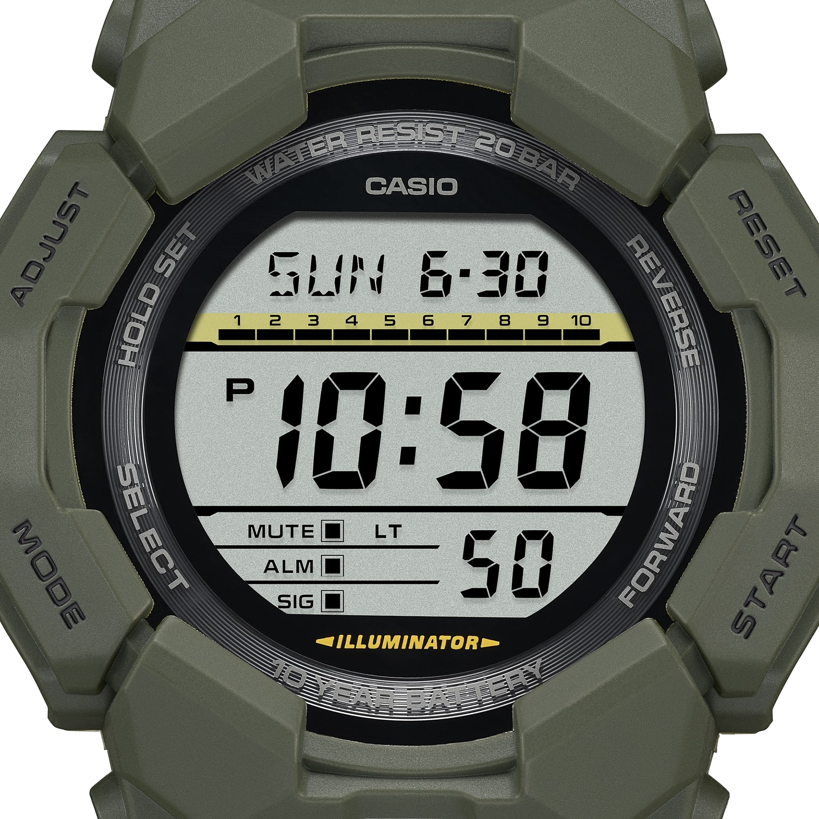 Casio G-Shock GD-010-3JF Quartz Gray Dial 51.9 mm Watch