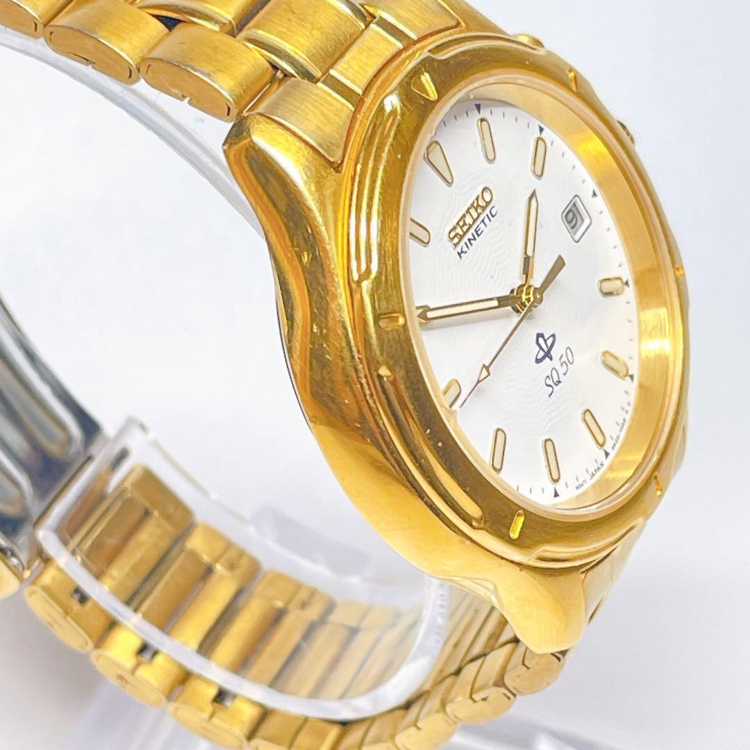 SEIKO KINETIC SQ50 Gold Men’s Watch 172