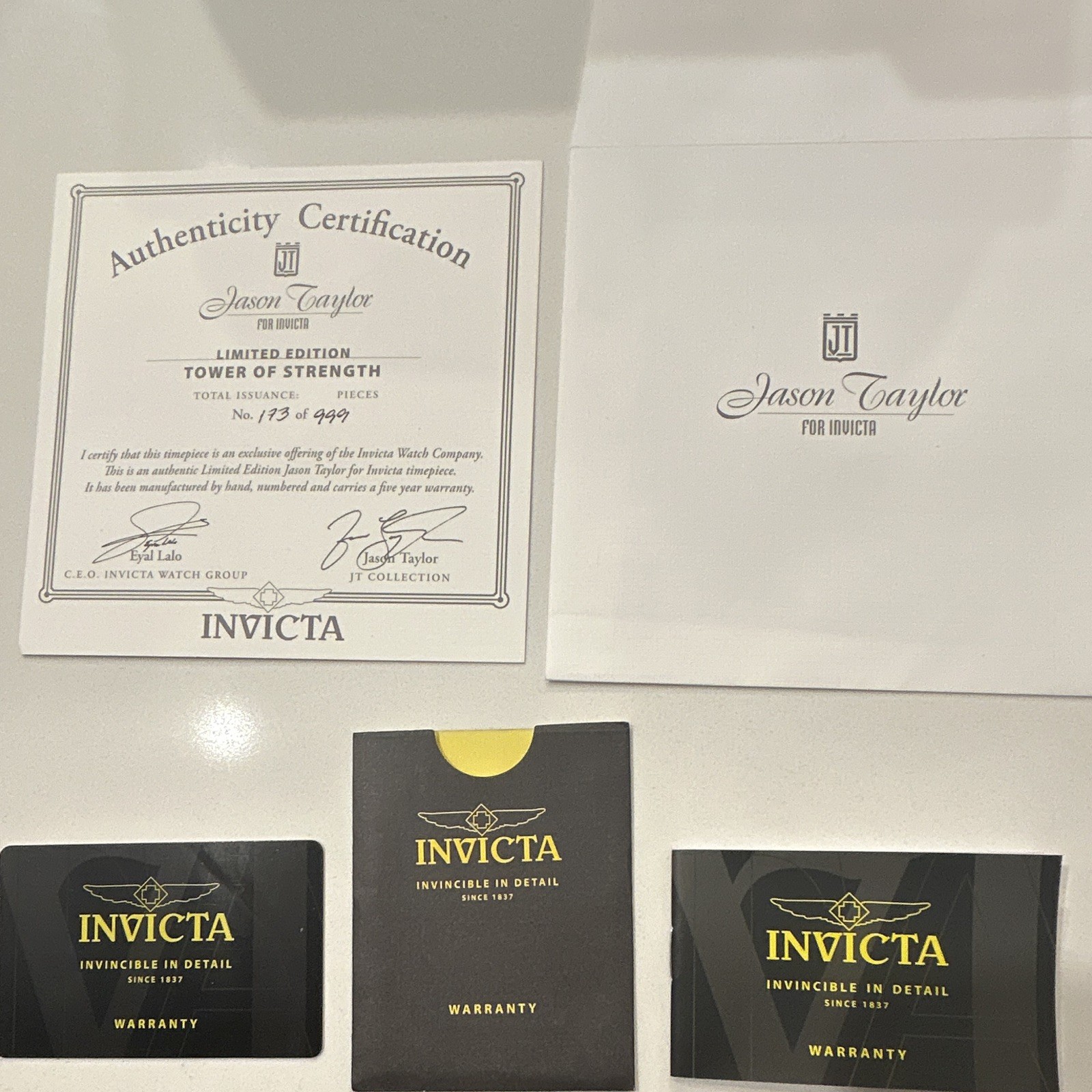 Invicta Jason Taylor 26417 Limited Edition 173/999 Swiss Chronograph Blue Dial