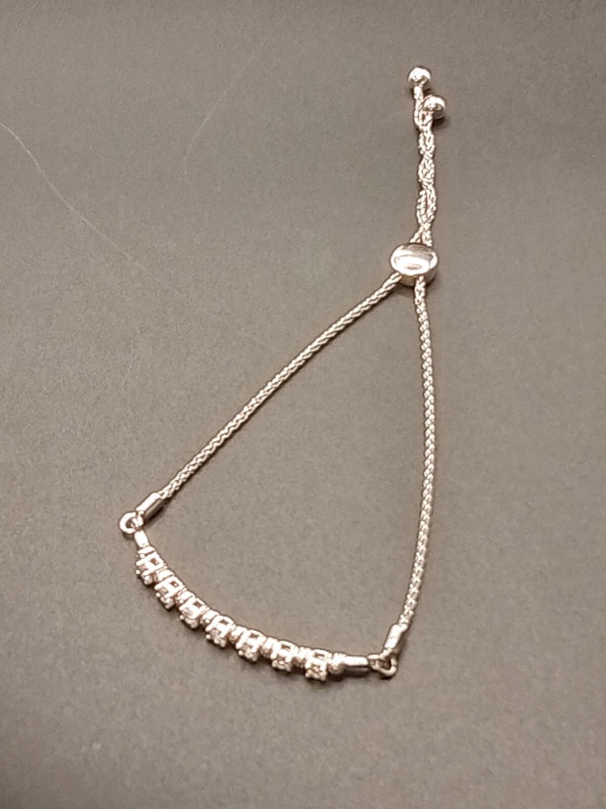 Sterling Silver – Cz Diamond Cut 9″ Adjustable Chain Bracelet – (SJ147)