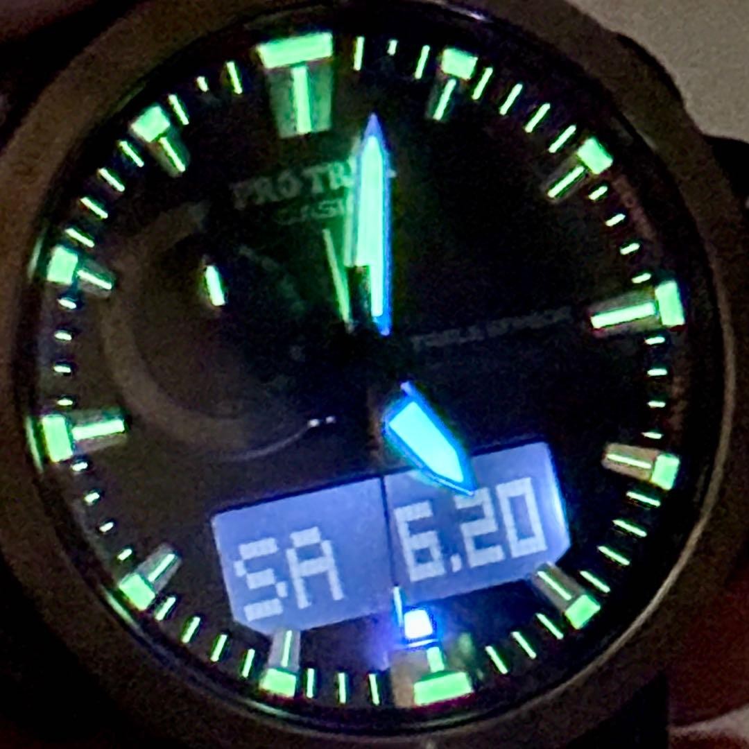 PROTREK PRW 60Y Radio Solar Black Triple Sensor